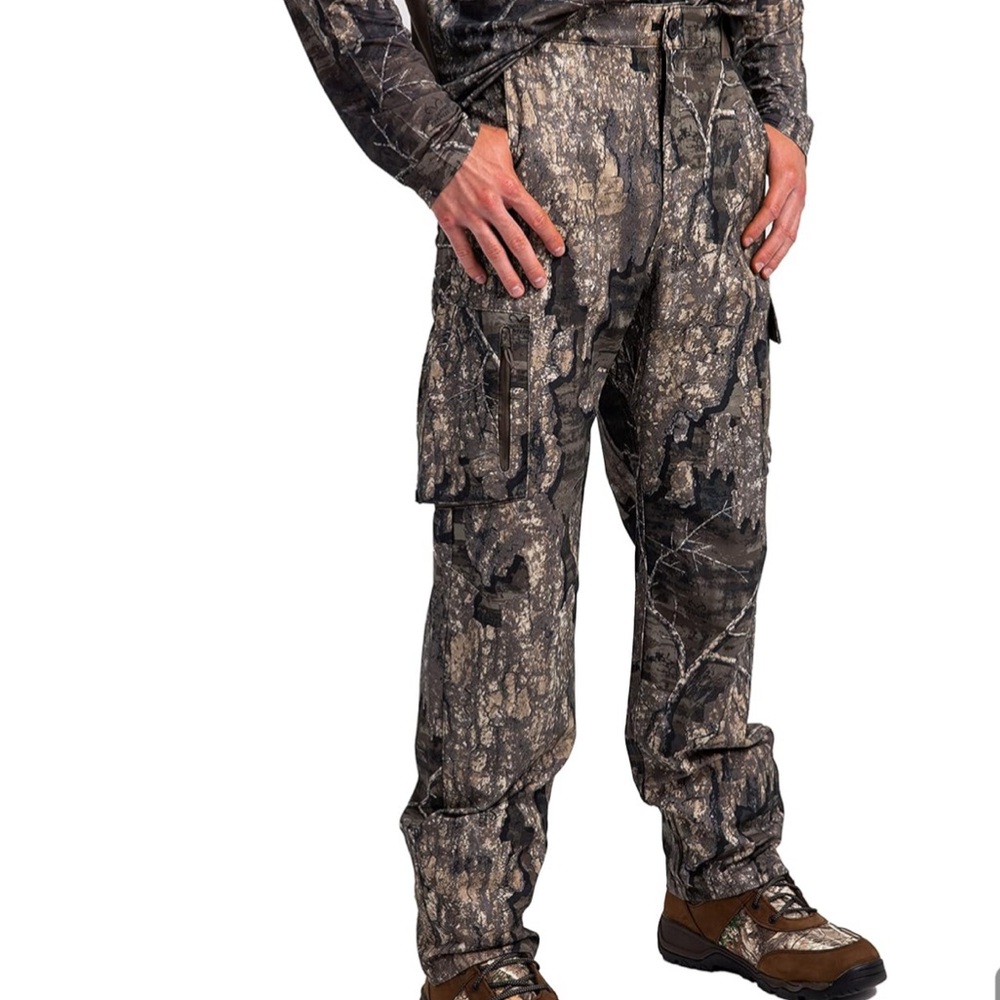 Realtree Men's All-Season Pants, Lightweight Camo Hunting, Moisture-Wicking, M